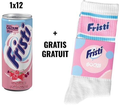 ACTION FRISTI: 1 x Fristi boisson lactée, 25 cl, 12 pièces (049770) + GRATUIT 1 x pair de chaussettes