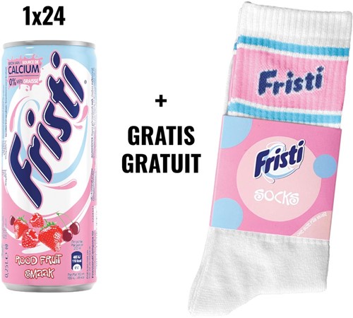 ACTION FRISTI: 1 x Fristi Fruit Rouge, 25 cl, 24 pièces (V14515) + GRATUIT 1 x pair de chaussettes