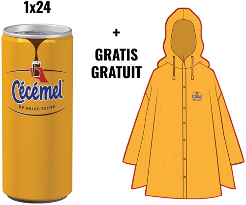 ACTION CÉCÉMEL: 1 x lait au chocolat, 25 cl, 24 pièces (réf. 49710) + GRATUIT 1 x Cécémel Poncho