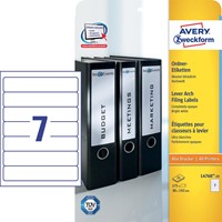Avery Zweckform L4760-25 ordnerrugetiketten ft 19,2 x 3,8 cm (b x h), 175 etiketten, wit 25 Vel-2