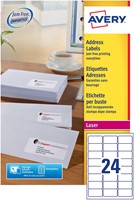 Avery L7159, Etiquettes adresses, Laser, Ultragrip, blanches, 250 pages, 24 per page, 63,5 x 33,9 mm 250 Vel-3