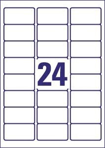 Avery L7159, Etiquettes adresses, Laser, Ultragrip, blanches, 250 pages, 24 per page, 63,5 x 33,9 mm 250 Vel-4