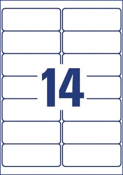 Avery L7163, Etiquettes adresses, Laser, Ultragrip, blanches, 40 pages, 14 per page, 99,1 x 38,1 mm 40 Vel-3