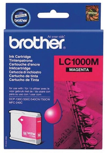 Brother inktcartridge, 400 pagina's, OEM LC-1000M, magenta 1 Stuk