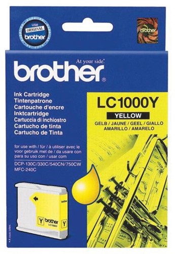 Brother cartouche d'encre, 400 pages, OEM LC-1000Y, jaune 1 Stuk