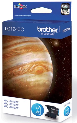 Brother inktcartridge, 600 pagina's, OEM LC-1240C, cyaan 1 Stuk