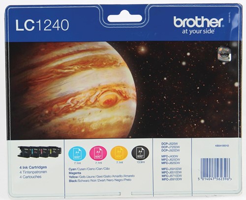 Brother inktcartridge, 600 pagina's, OEM LC-1240VALBP, 4 kleuren 4 Stuk