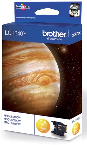 Brother inktcartridge, 600 pagina's, OEM LC-1240Y, geel 1 Stuk