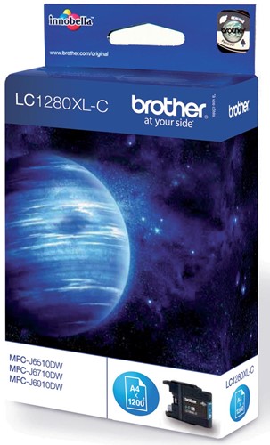 Brother inktcartridge, 1.200 pagina's, OEM LC-1280XLC, cyaan 1 Stuk