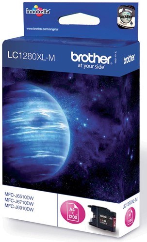 Brother inktcartridge, 1200 pagina's, OEM LC-1280XLM, magenta 1 Stuk