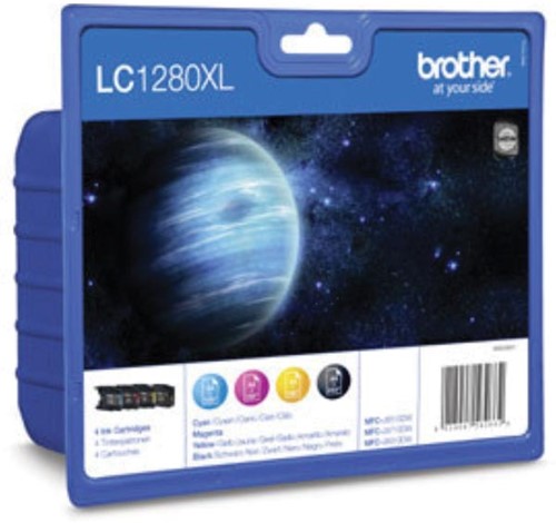 Brother inktcartridge, 1.200-2.400 pagina's, OEM LC-1280XLVALBPDR, 4 kleuren 4 Stuk