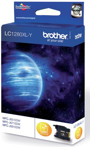 Brother inktcartridge, 1200 pagina's, OEM LC-1280XLY, geel 1 Stuk