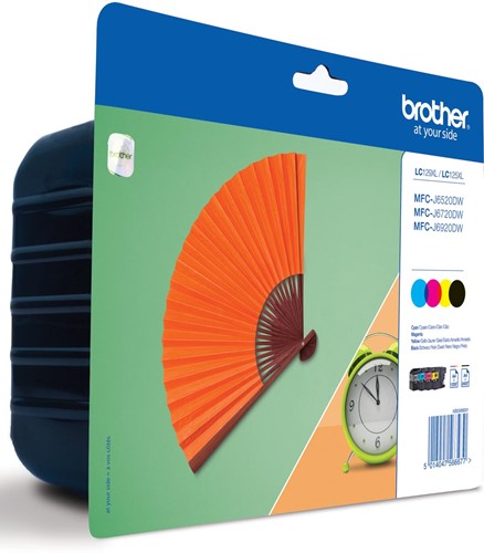 Brother inktcartridge, 2.400 pagina's, OEM LC-129XLVALBPDR, 4 kleuren 4 Stuk