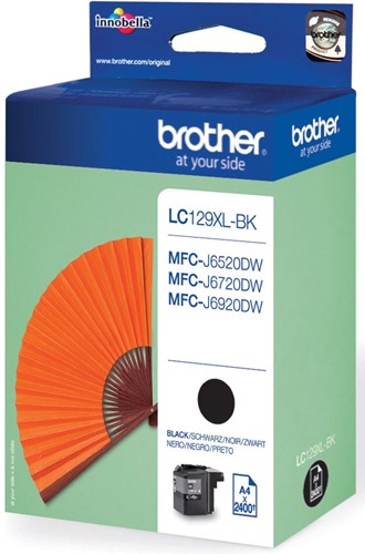Brother inktcartridge, 2.400 pagina's, OEM LC-129XLBK, zwart 1 Stuk