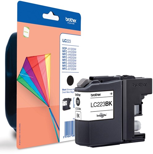 Brother inktcartridge, 600 pagina's, OEM LC-223BK, zwart