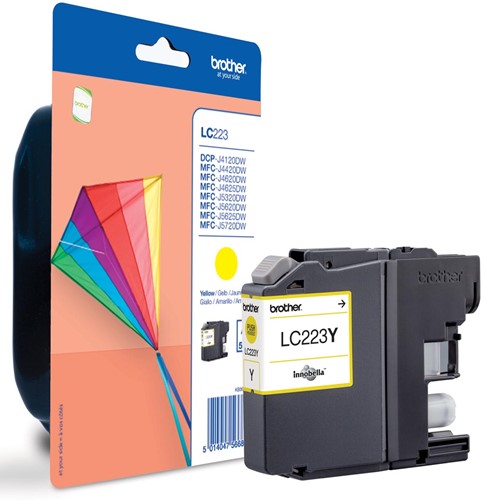 Brother inktcartridge, 600 pagina's, OEM LC-223Y, geel