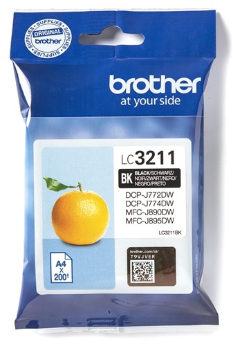 Brother inktcartridge, 200 pagina's, OEM LC-3211BK, zwart 1 Stuk