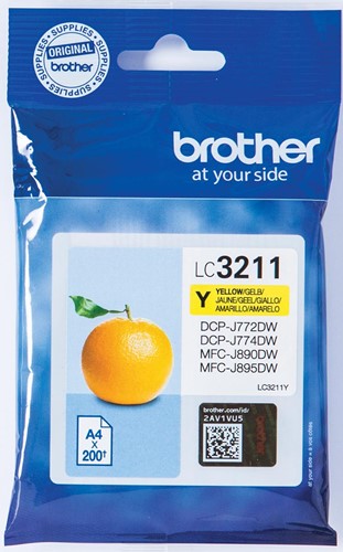 Brother inktcartridge, 200 pagina's, OEM LC-3211Y, geel 1 Stuk