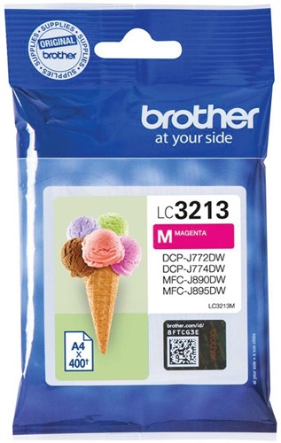 Brother inktcartridge, 400 pagina's, OEM LC-3213M, magenta 1 Stuk