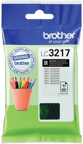 Brother inktcartridge, 550 pagina's, OEM LC-3217BK, zwart 1 Stuk