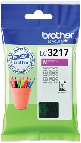 Brother inktcartridge, 550 pagina's, OEM LC-3217M, magenta 1 Stuk