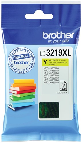 Brother inktcartridge, 1.500 pagina's, OEM LC-3219XLY, geel 1 Stuk