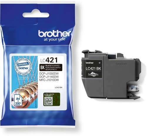 Brother cartouche d'encre,  200 pages, OEM LC-421BK, noir-2