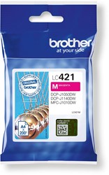 Brother inktcartridge,  200 pagina's, OEM LC-421M, magenta