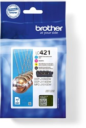 Brother inktcartridge,  200 pagina's, OEM LC-421VAL, 4 kleuren