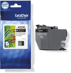 Brother inktcartridge, 3.000 pagina's, OEM LC-422XLBK, zwart 1 Stuk