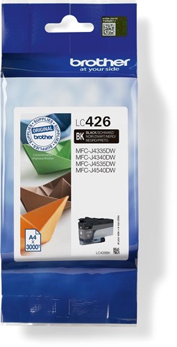 Brother cartouche d'encre, 3.000 pages, OEM LC-426BK, noir