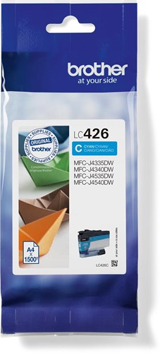 Brother cartouche d'encre, 1.500 pages, OEM LC-426C, cyan