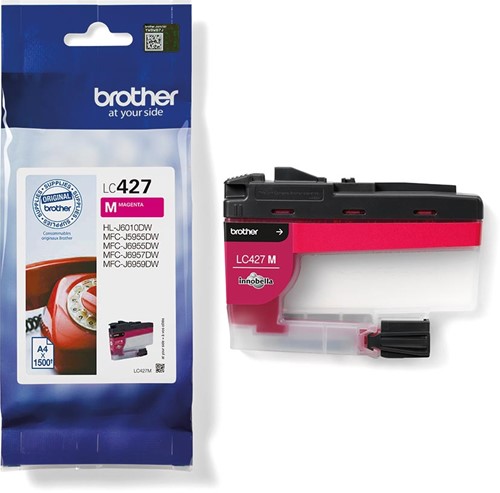 Brother inktcartridge, 1.500 pagina's, OEM LC-427M, magenta 1 Stuk