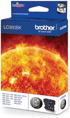 Brother inktcartridge, 300 pagina's, OEM LC-980BK, zwart 1 Stuk