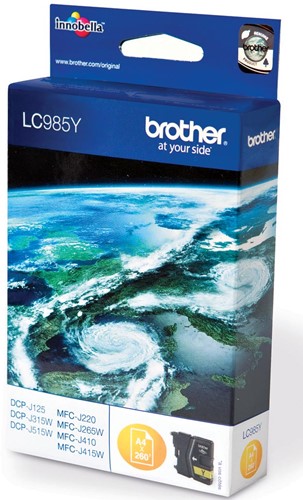 Brother cartouche d'encre, 260 pages, OEM LC-985Y, jaune 1 Stuk