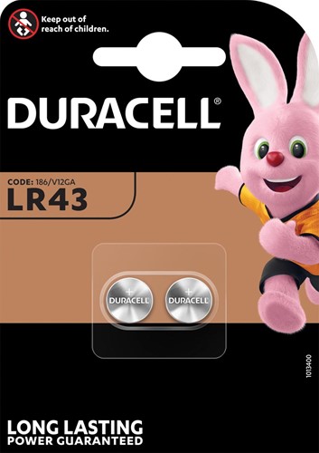 Duracell pile bouton Electronics LR43, blister de 2 pièces