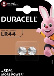 Duracell knoopcel Electronics LR44, blister van 2 stuks 2 Stuk