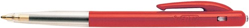 Bic stylo bille M10 Clic, pointe moyenne, 0,4 mm, rouge