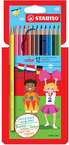 STABILO Color kleurpotlood, kartonnen etui van 12 stuks 12 Stuk