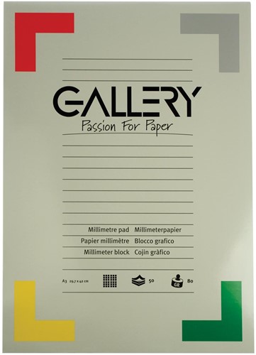Gallery papier millimétré, ft 29,7 x 42 cm (A3)