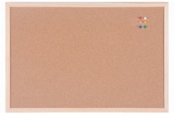 Bi-Office tableau en liège avec cadre en bois, ft 60 x 40 cm