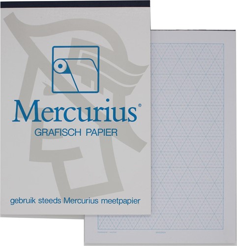 Mercurius papier graphique isométrique, 50 feuilles, ft A3