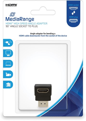 Adaptateur d'angle HDMI haute vitesse, 90°, Femelle/Mâle