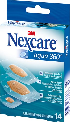 3M pansement Nexcare Aqua 360° 3 formats, paquet de 14 pièces