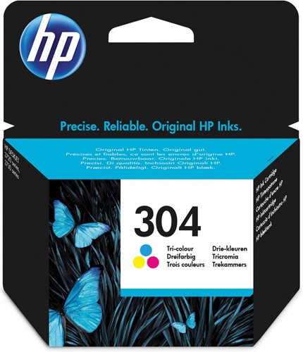 HP cartouche d'encre 304, 100 pages, OEM N9K05AE, 3 couleurs 1 Stuk