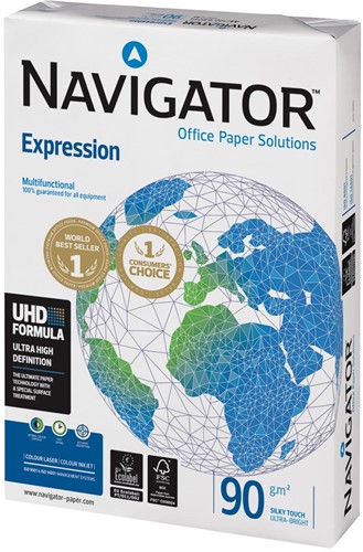 Navigator Expression papier de présentation, ft A4, 90 g, paquet de 500 feuilles 500 Vel
