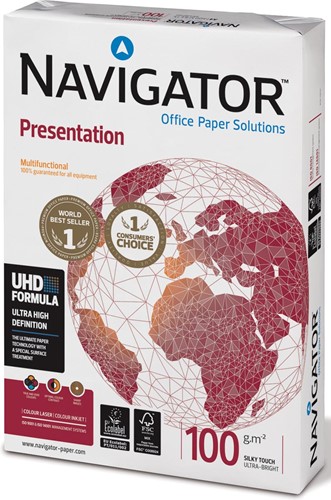 Navigator Presentation papier de présentation ft A3, 100 g, paquet de 500 feuilles 500 Vel