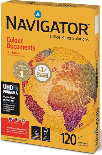 Navigator Colour Documents papier de présentation ft A3, 120 g, paquet de 500 feuilles 500 Vel