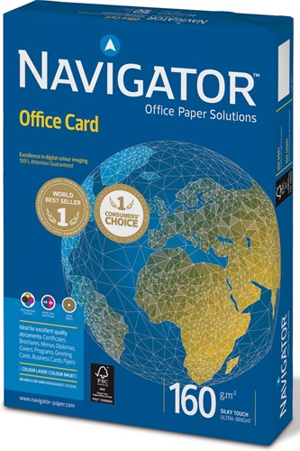 Navigator Office Card papier de présentation ft A3, 160 g, paquet de 250 feuilles 250 Vel
