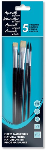 Pinceau aquarelle, set de 5